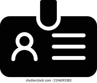 id card Vector illustration on a transparent background.Premium quality symbols.Glyphs vector icon for concept and graphic design.