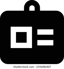 id card Vector illustration on a transparent background.Premium quality symbols.Glyphs vector icon for concept and graphic design.