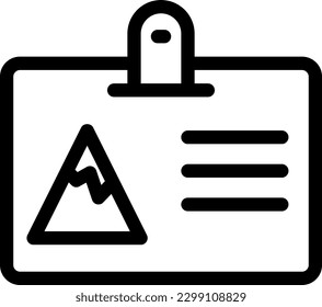 id card Vector illustration on a transparent background. Premium quality symmbols. Thin line vector icons for concept and graphic design.