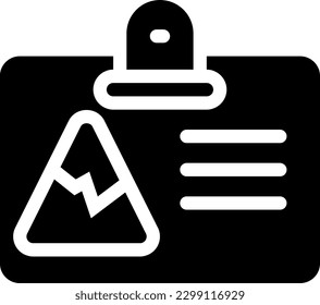 ilustración del vector de tarjeta de identificación en un fondo transparente. Símbolos de calidad superior. Iconos vectoriales de glifos para diseño de conceptos y gráficos.