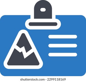 ilustración del vector de tarjeta de identificación en un fondo transparente. Símbolos de calidad superior. Iconos vectoriales de glifos para diseño de conceptos y gráficos.