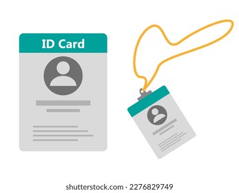 id card vector illustration suitable for article or advertisement illustration and graphic design on books