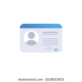 ID card vector isolated emoticon. ID card emoji. ID card color icon