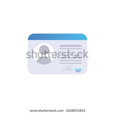 ID card vector isolated emoticon. ID card emoji. ID card color icon