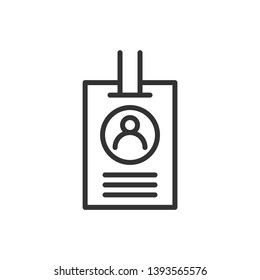 ID Card Vector Line Icon
