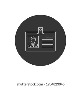 ID card vector line icon, identification card icon, personal identification card symbol