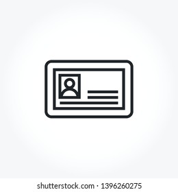ID Card vector out line icon