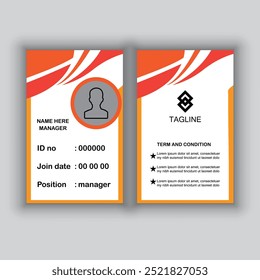 ID card vector template art illustration .
