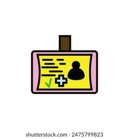 id card vector type icon