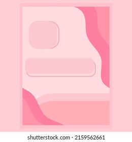 Id card vector waves pink colors. Template flyer or banner design