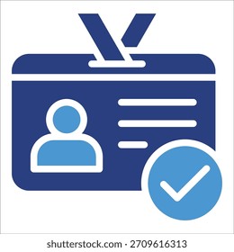 Elemento De Icono Verificado De Tarjeta De Identificación Para Diseño
