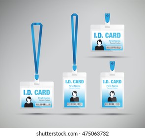 id card woman blue