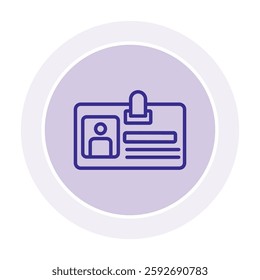 ID Cardcolor circle icon, vector, pixel perfect, illustrator file