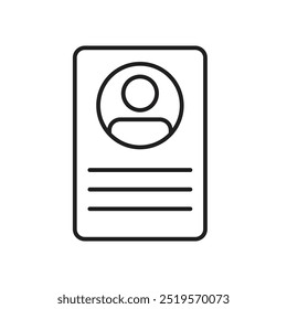 ID cardline icon. vector illustration. EPS10
