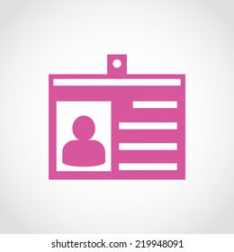 Id cards Icon Isolated on White Background