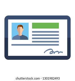 id cards icon - vector name tag - identity badge symbol - Vector