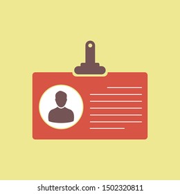 id cards icon - vector name tag - identity badge symbol