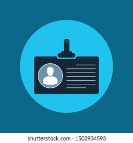 id cards icon - vector name tag - identity badge symbol