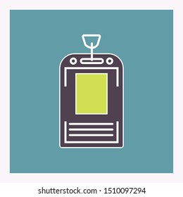 id cards icon - vector name tag - identity badge symbol