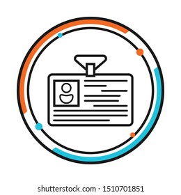 id cards icon - vector name tag - identity badge symbol