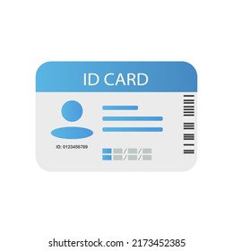 ID cards. Personal info data. Identification document with person photo. User or profile card. Driver's license. Flat style. Vector illustration.