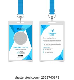 Id cards template abstract style