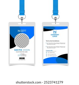 Id cards template abstract style