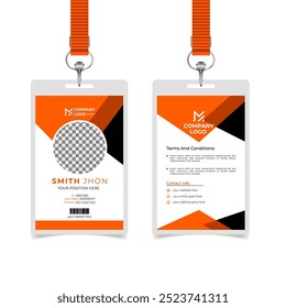 Id cards template abstract style