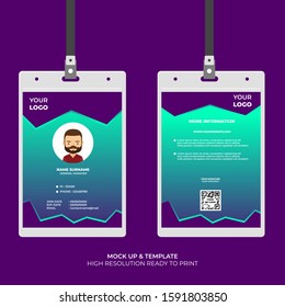 Id cards template design with special color and gradient style , stationery for your event and personal branding . Easy to Use and Customize. Ready to Print. Vector Illustration EPS 10