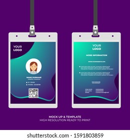 Id cards template design with special color and gradient style , stationery for your event and personal branding . Easy to Use and Customize. Ready to Print. Vector Illustration EPS 10