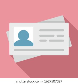 Id carton cards icon. Flat illustration of id carton cards vector icon for web design
