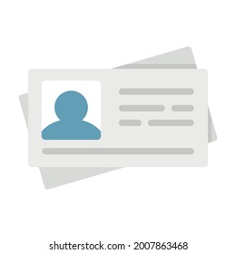 Id carton cards icon. Flat illustration of id carton cards vector icon isolated on white background