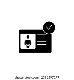 id check concept line icon. Simple element illustration.id check concept outline symbol design.