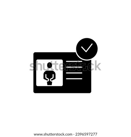 id check concept line icon. Simple element illustration.id check concept outline symbol design.