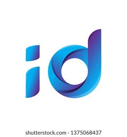 id circle lowercase design of alphabet letter combination with infinity suitable as a logo for a company or business - Vector