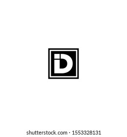 ID company linked letter logo black