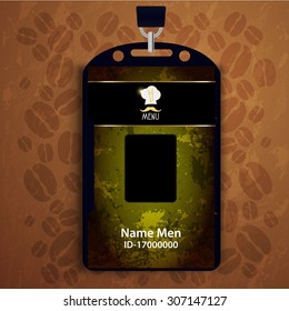 Id Corporate identity Menu Restaurant Background coffee beans brown