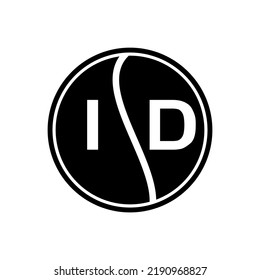  ID creative circle letter logo concept. ID letter design.
