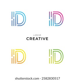 ID Creative Latter Logo Design. Monogram Design. By Custom Branding Logo. Creative Logo Design. Vector illustration. Modern Design. Logo Template.