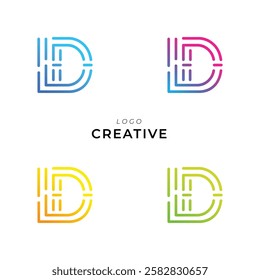 ID Creative Latter Logo Design. Monogram Design. By Custom Branding Logo. Creative Logo Design. Vector illustration. Modern Design. Logo Template.