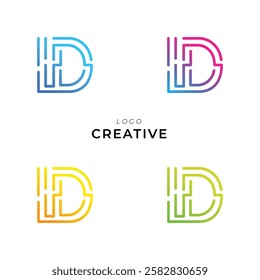 ID Creative Latter Logo Design. Monogram Design. By Custom Branding Logo. Creative Logo Design. Vector illustration. Modern Design. Logo Template.