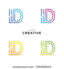 ID Creative Latter Logo Design. Monogram Design. By Custom Branding Logo. Creative Logo Design. Vector illustration. Modern Design. Logo Template.