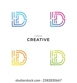 ID Creative Latter Logo Design. Monogram Design. By Custom Branding Logo. Creative Logo Design. Vector illustration. Modern Design. Logo Template.