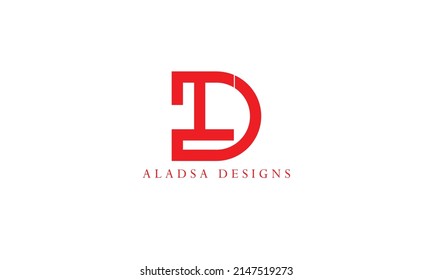 ID DI Abstract initial monogram letter alphabet logo design