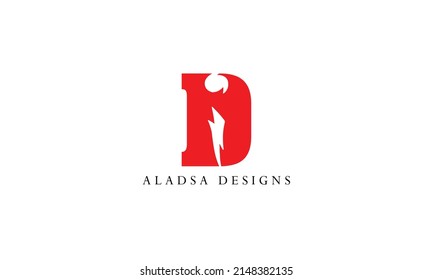 ID DI Abstract initial monogram letter alphabet logo design