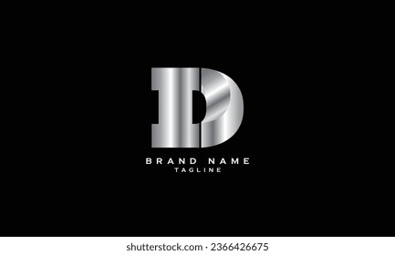 ID, DI, Abstract initial monogram letter alphabet logo design