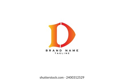 ID, DI, Abstract initial monogram letter alphabet logo design