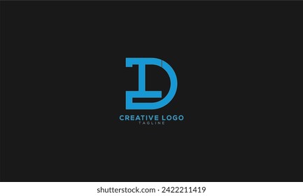 ID DI Abstract initial monogram letter alphabet logo design