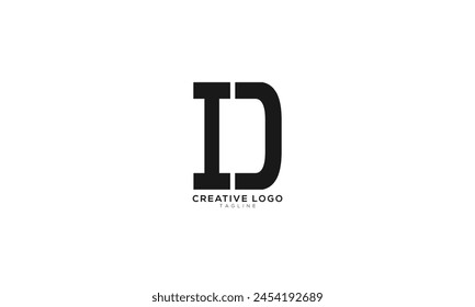 ID DI Abstract initial monogram letter alphabet logo design