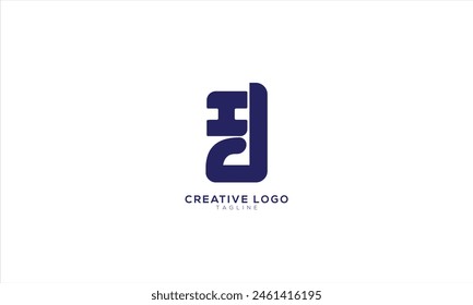 ID DI Abstract initial monogram letter alphabet logo design